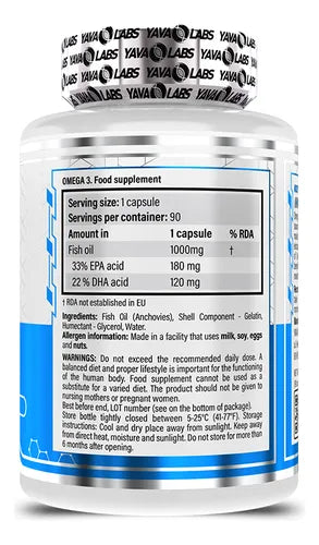 OMEGA 3 YAVA LABS 90CAP