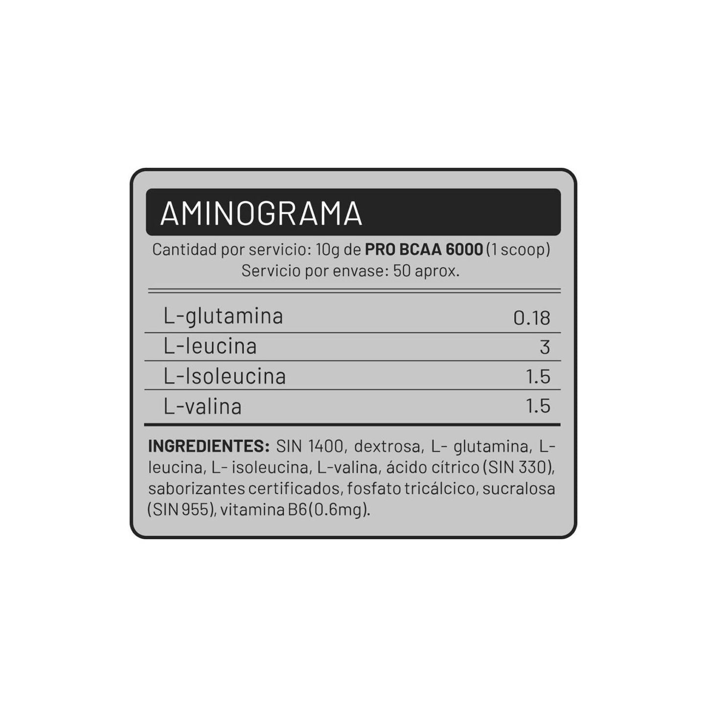 PRO BCAA 6000 UN 500G