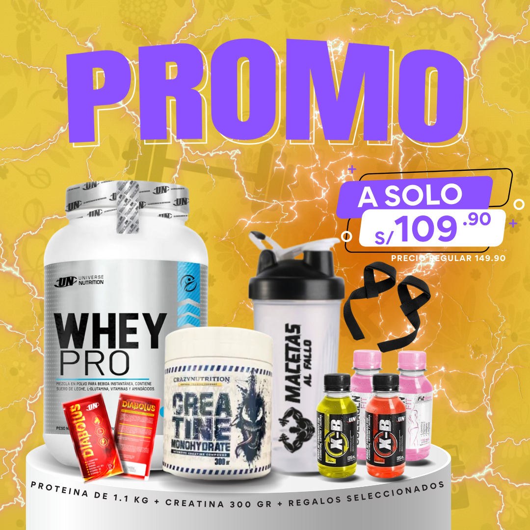 🚨PROMO FALLO🚨 WHEY PRO 1.1KG + CREATINA CRAZY NUTRITION 300G