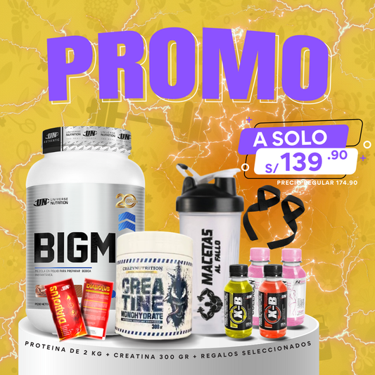 🚨PROMO FALLO🚨 BIGM 2kg + CREATINA CRAZY NUTRITION