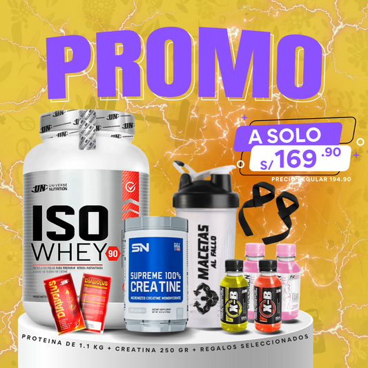 🚨PROMO FALLO🚨 ISO WHEY 90 1.1KG +  SUPREME 100% CREATINA 250GR