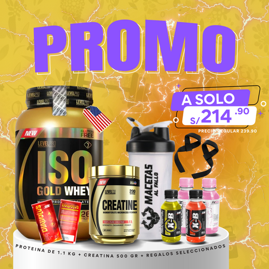 🚨PROMO FALLO🚨 ISO GOLD WHEY 1.1KG + CREATINA LEVEL PRO 500G