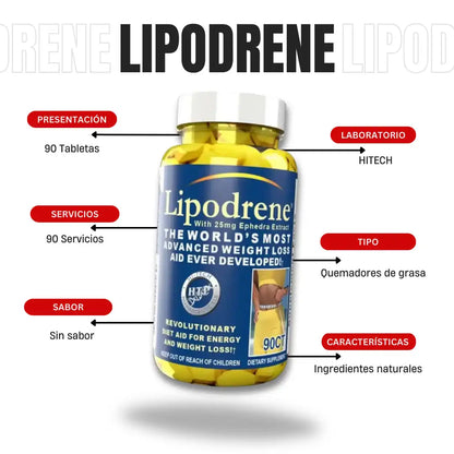 LIPODRENE 90 Tabletas – Quema Grasa