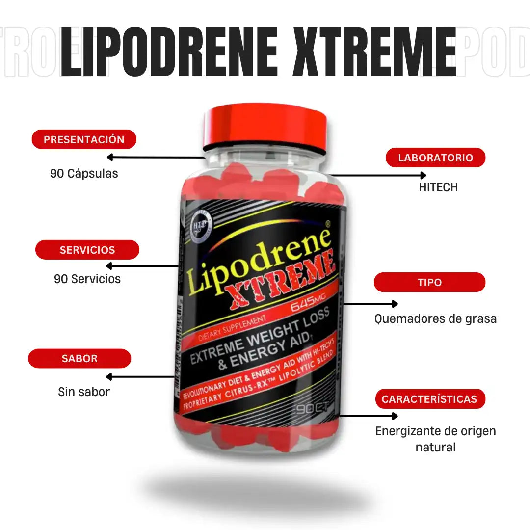 LIPODRENE XTREME  90 Tabletas – Quema Grasa